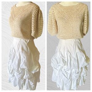 Vintage Scrunched Cotton Skirt